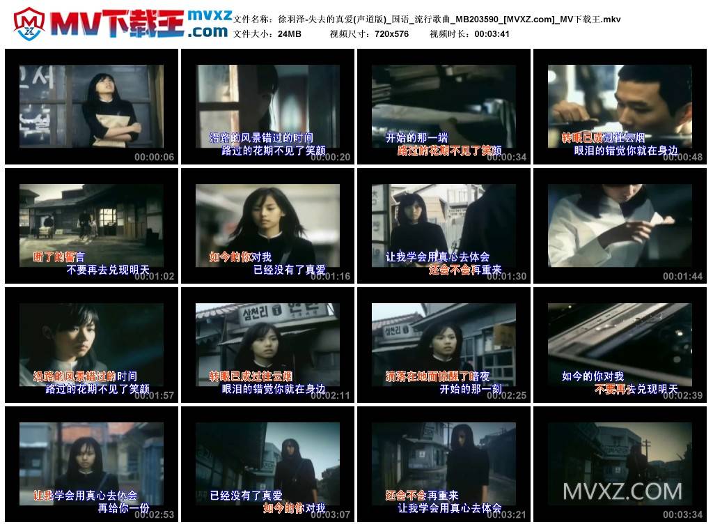 徐羽泽-失去的真爱(声道版)_国语_流行歌曲_MB203590